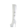 Pleaser DELIGHT-3018 White Vegan Leather Sale Women