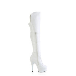 Pleaser DELIGHT-3018 White Vegan Leather Sale Women