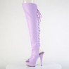 Pleaser DELIGHT-3019 Lavender Laced Thigh High Boots
