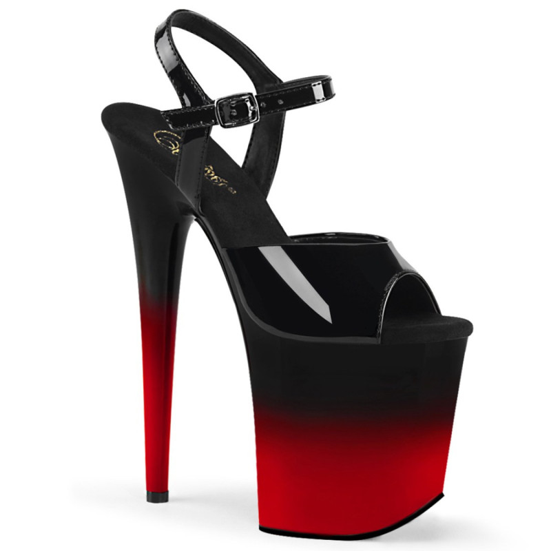 Pleaser FLAMINGO-809BR-H Black-Red Pole Dance High Heels Pleaser FLAMINGO-809BR-H Black-Red Pole Dance High Heels