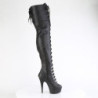 Pleaser DELIGHT-3022 Black Vegan Leather Sale Women