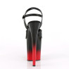 Pleaser FLAMINGO-809BR-H Black-Red Pole Dance High Heels