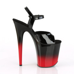 Pleaser FLAMINGO-809BR-H Black-Red Pole Dance High Heels