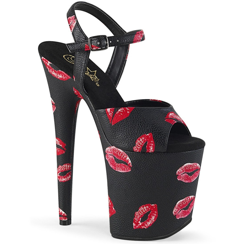 Pleaser FLAMINGO-809KISSES Black Exotic Pole Dance Shoes Pleaser FLAMINGO-809KISSES Black Exotic Pole Dance Shoes