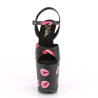 Pleaser FLAMINGO-809KISSES Black Exotic Pole Dance Shoes