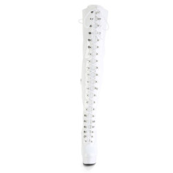 Pleaser DELIGHT-3022 White Patent Sale Women