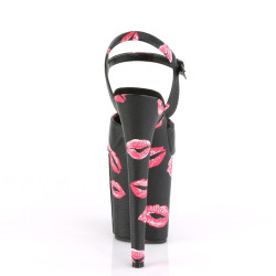 Pleaser FLAMINGO-809KISSES Black Exotic Pole Dance Shoes