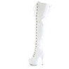 Pleaser DELIGHT-3022 White Patent Sale Women