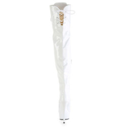 Pleaser DELIGHT-3022 White Patent Sale Women