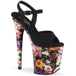 Pleaser FLAMINGO-809WR Black Exotic Pole Dance High Heels
