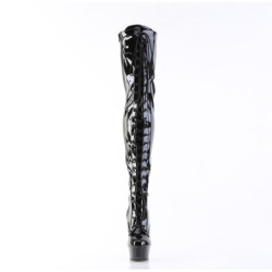 Pleaser DELIGHT-3023 Platform Overknee Laced Boots