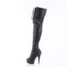 Pleaser DELIGHT-3023 Black Vegan Leather Sale Women