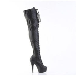 Pleaser DELIGHT-3023 Black Vegan Leather Sale Women