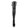Pleaser DELIGHT-3025 Platform Overknee Laced Boots