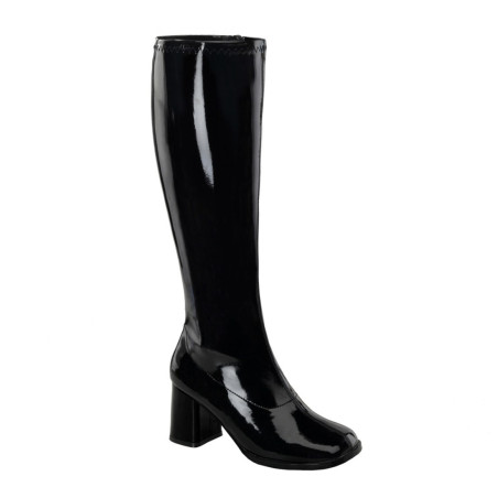 Funtasma GOGO-300WC Black Patent Gogo Wide Calf Boots