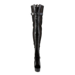 Pleaser DELIGHT-3025ML Platform Overknee Laced Boots