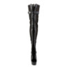 Pleaser DELIGHT-3025ML Platform Overknee Laced Boots