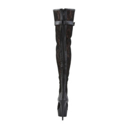 Pleaser DELIGHT-3025ML Platform Overknee Laced Boots