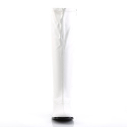 Funtasma GOGO-300WC White Vegan Gogo Wide Calf Boots