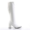 Funtasma GOGO-300WC White Vegan Gogo Wide Calf Boots
