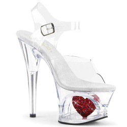 Pleaser MOON-708HRS Clear Platform High Heeled Shoes