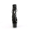 Pleaser ADORE-1016 Black Patent High Heeled Ankle Boots