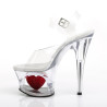 Pleaser MOON-708HRS Clear Platform High Heeled Shoes