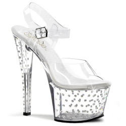Pleaser STARDUST-708 Transparent High Heeled Pole Shoes