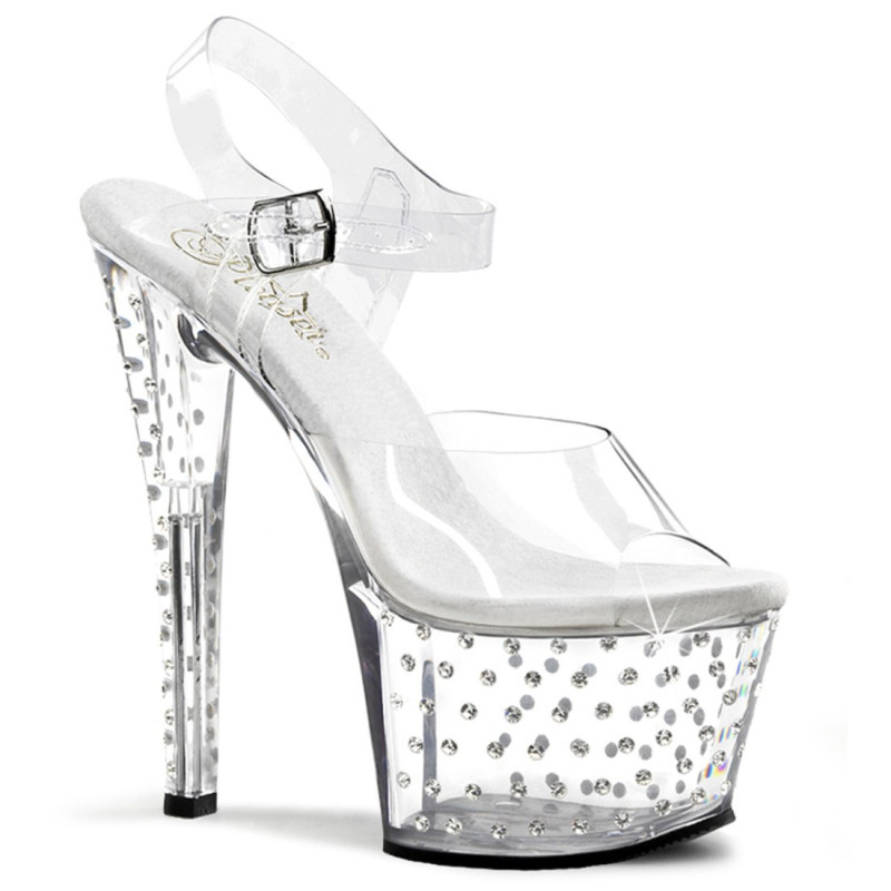 Pleaser STARDUST-708 Transparent High Heeled Pole Shoes Pleaser STARDUST-708 Transparent High Heeled Pole Shoes