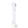 Pleaser DELIGHT-3027 White Black Patent Sale Women