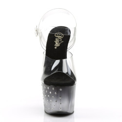 Pleaser STARDUST-708T Black High Heeled Pole Dance Shoes