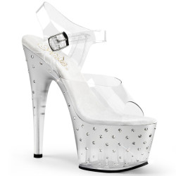 Pleaser STARDUST-708T Clear High Heeled Pole Dance Shoes