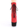 Pleaser ADORE-1020FSTT Red Vegan Suede Black Sale Women