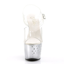 Pleaser STARDUST-708T Clear High Heeled Pole Dance Shoes