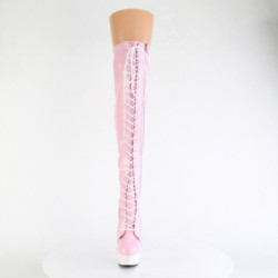 Pleaser DELIGHT-3029 Rose Hologram Patent White Sale