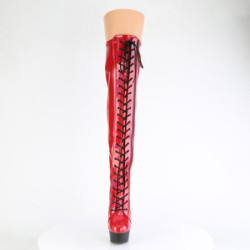 Pleaser DELIGHT-3029 Red Hologram Patent Black Sale