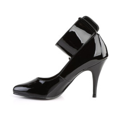 Pleaser VANITY-434 Patent High Heeled Ankle Cuff Pumps