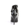Pleaser VANITY-434 Patent High Heeled Ankle Cuff Pumps