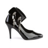 Pleaser VANITY-434 Patent High Heeled Ankle Cuff Pumps