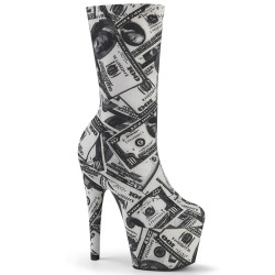 Pleaser ADORE-1002DP White Black Fabric Sale Women