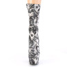 Pleaser ADORE-1002DP White Black Fabric Sale Women
