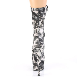 Pleaser ADORE-1002DP White Black Fabric Sale Women
