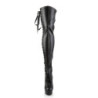 Pleaser DELIGHT-3050 Vegan Laced Thigh High Boots