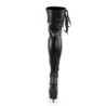 Pleaser DELIGHT-3050 Vegan Laced Thigh High Boots
