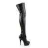 Pleaser DELIGHT-3050 Vegan Laced Thigh High Boots