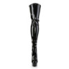 Pleaser DELIGHT-3063 Patent Laced Thigh High Boots