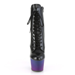 Pleaser ADORE-1020BP Black Vegan Leather Blue Purple