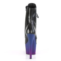 Pleaser ADORE-1020BP Black Vegan Leather Blue Purple