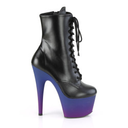 Pleaser ADORE-1020BP Black Vegan Leather Blue Purple