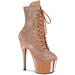 Pleaser ADORE-1020HM Rose Gold Hologram Metallic Chrome